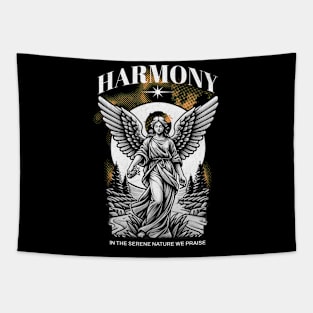 Harmony Statue in Nature | T Shirt Design Tapestry