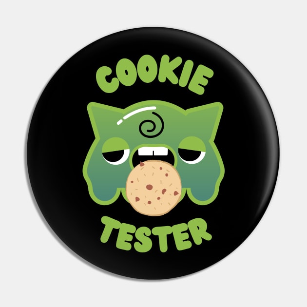 Cute Cookie Tester Monster Pin by tramasdesign