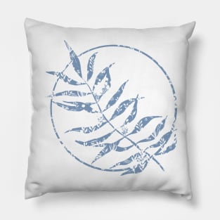 Soft Blue and White Floral Pattern Pillow