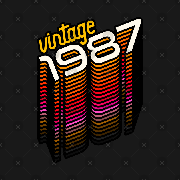 Vintage Made in 1987 ))(( Retro Birthday Year Gift by darklordpug