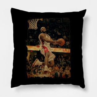 Dunking Lebron James Vintage Pillow