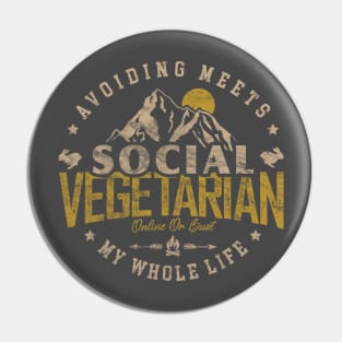 Social Vegetarian Pin