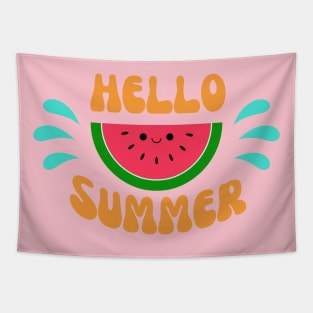 Hello Summer Vacation Holiday T- shirt Tapestry