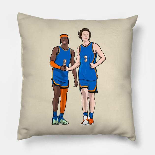 giddey and shai Pillow by rsclvisual