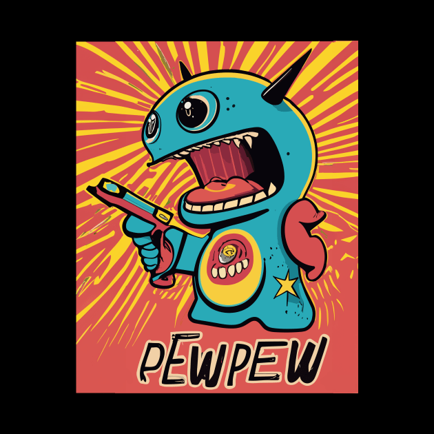 Pew Pew Robot Alien by Kingrocker Clothing