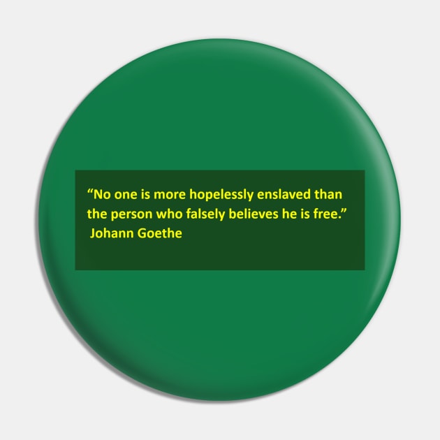 The Cultural Historian: Dr. DGST Goethe yellow on green Pin by TheCulturalHistorian-DrRGST