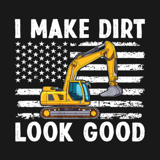 Excavator Excellence Trendy Tee Showcasing the Versatility of Machinery T-Shirt