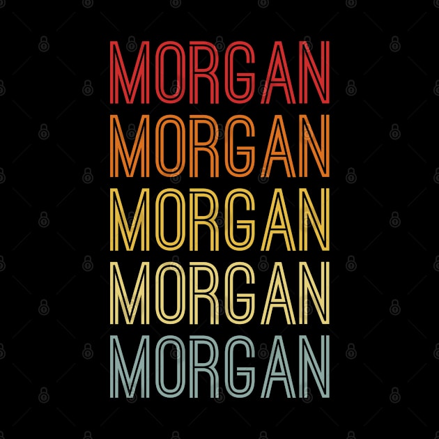 Morgan Name Vintage Retro Pattern by CoolDesignsDz