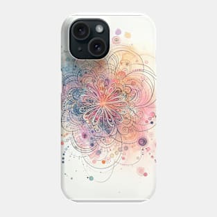 Psychedelic looking abstract illustration  of circles Phone Case