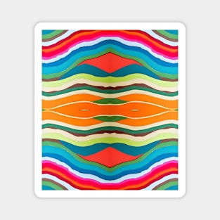 Colorful Waves Pattern Magnet