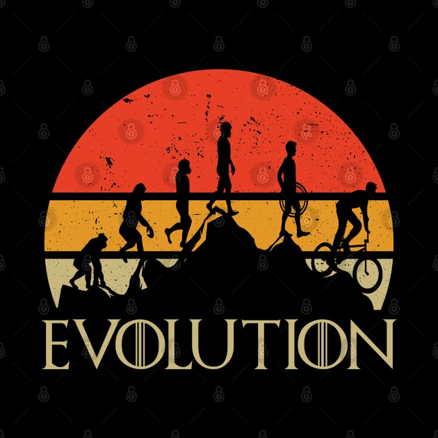 Cycling Evolution for Cyclist | Bike Joke Bicycle by Amusing DesignCo