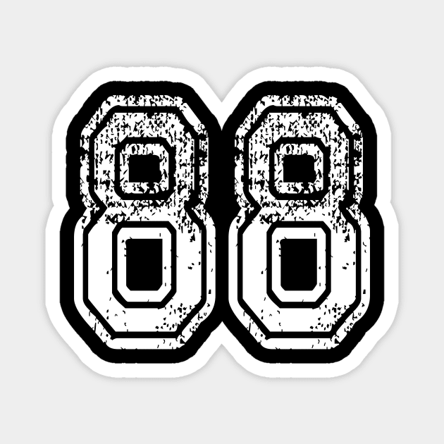 Number 88 Grungy in white Magnet by Sterling