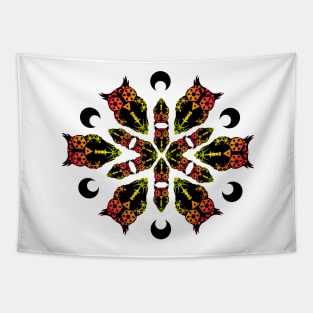 Flame Owl Mandala Tapestry