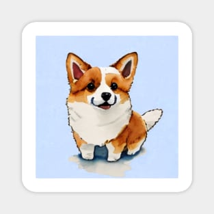 Cute Corgi Puppy Art 5Cute Corgi Puppy Art 7 Magnet