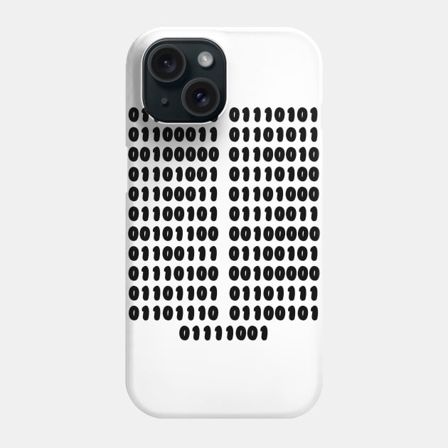 Fuck Bitches, Get Money - Binary Lines Phone Case by Visible Confusion