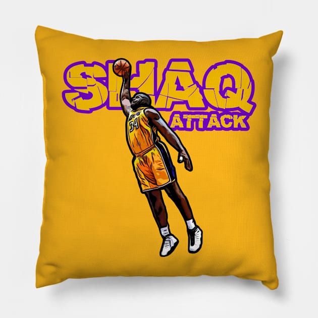 Lakers Shaq Attack 34 Pillow by Gamers Gear