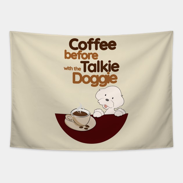 Coffee before Talkie Tapestry by Cheeky BB