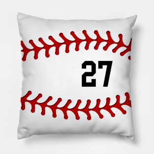 Baseball Laces Team Jersey Number 27 Mask #27 Pillow