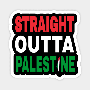 Straight Outta Palestine - Map - Back Magnet