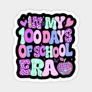 In My 100 Days of School Era Groovy 100th Day of School 2024 Magnet