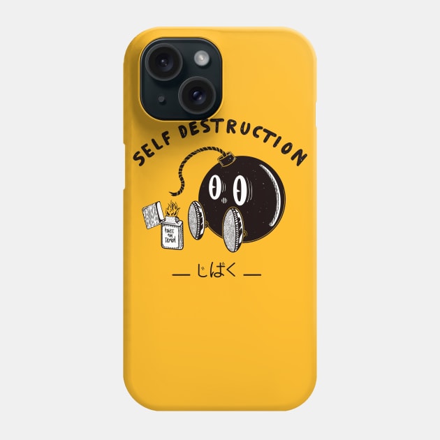 Self Destruction Phone Case by Howie The Demon