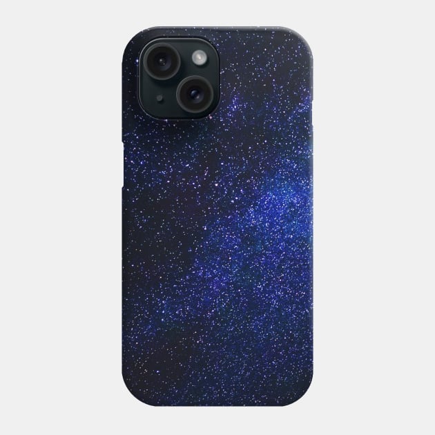 Dark Blue Night Galaxy Phone Case by Flamingo Design