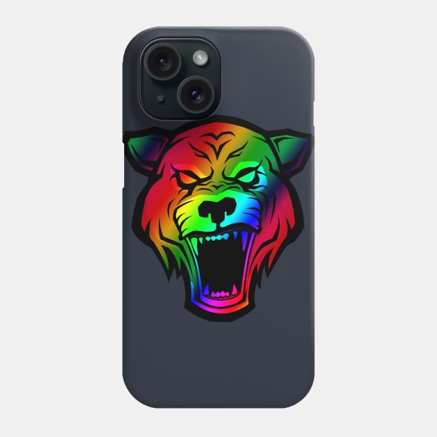 Colorful Fantastic Roaring Tiger Tee Impressive Gift Phone Case by klimentina