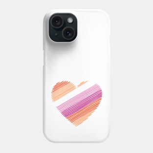 Lesbian Flag Heart Phone Case