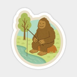 Bigfoot Goes Fishing Magnet