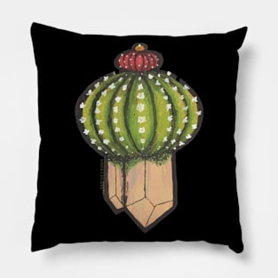 Cactus with crystal roots 5 Pillow