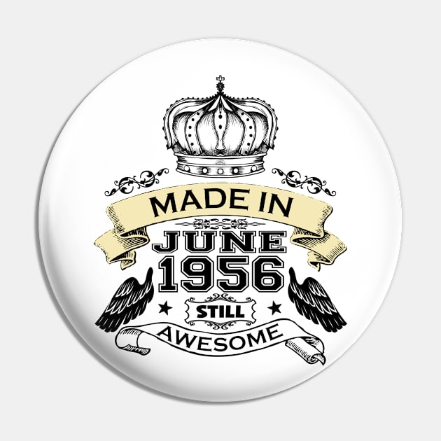 Made in June 1956 Bday Pin by StarWheel