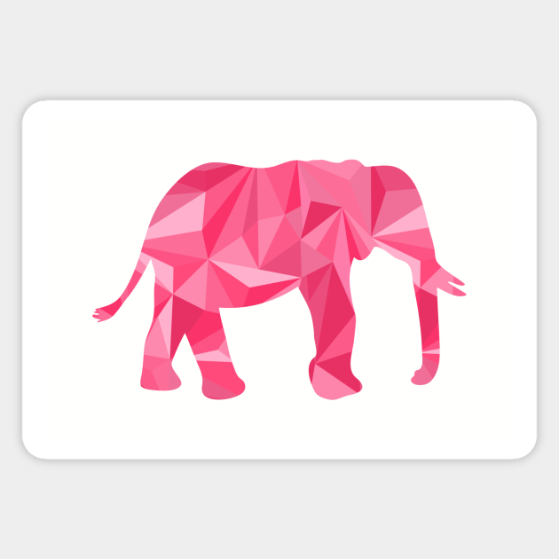 Geometric Animal Pink Elephant - Elephant - Sticker | TeePublic Geometric Animal Pink Elephant - Elephant - Sticker | TeePublic
