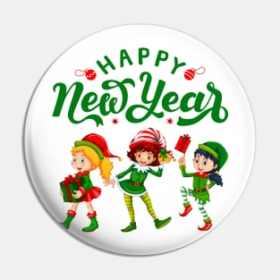 Cheers to New Beginnings: Happy New Year Tee Pin