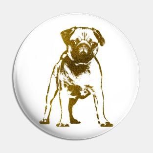 Golden Pug Puppy Pin