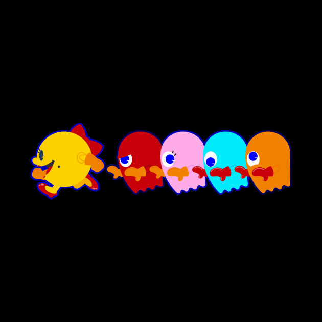 Mrs. Pac Man Crossing by JPenfieldDesigns