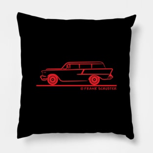 1957 Chevy 2-10 Stationwagon Pillow