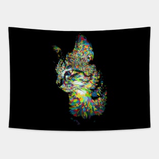 Colorful Cat Tapestry