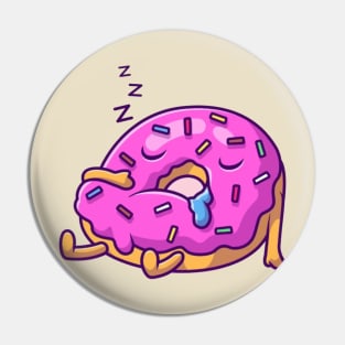 Cute doughnut sleeping Pin