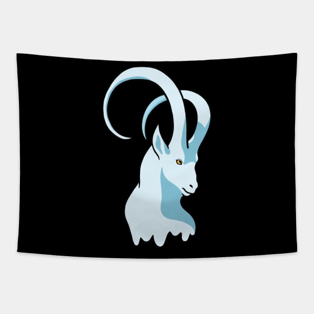Capricorn Zodiac Sign - Blue Goat Tapestry by isstgeschichte