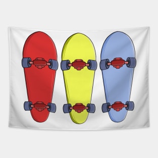 Colorful Skateboards Tapestry