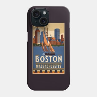 A Vintage Travel Art of Boston - Massachusetts - US Phone Case