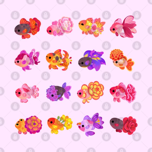 Flower goldfish by pikaole