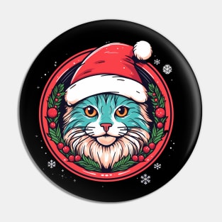 Manx Cat  Xmas, Love Cats Pin