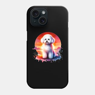 Watercolor Bichon Frise Sunset Phone Case