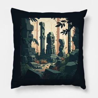 Ancient Stone Ruins Pillow