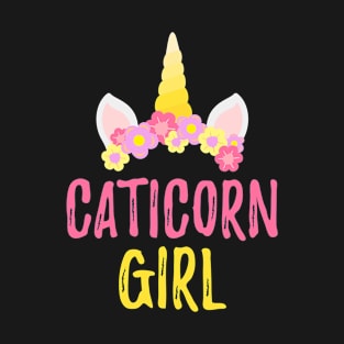 Caticorn Girl for Unicorn cat meowgical pets lover T-Shirt