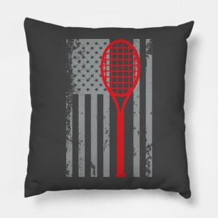 American Flag Tennis Shirt - Cool Awesome I Love Tennis Pillow