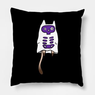 Cat in Ghost Costume Doodle Pillow