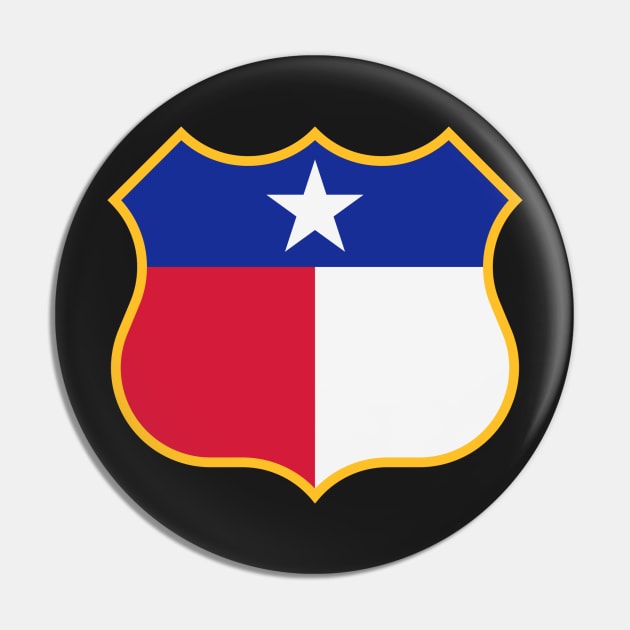 Texas Sign Shield (Framed) / Tejas Signo Escudo (Rebordear) Pin by MrFaulbaum