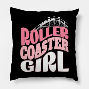 Roller Coaster Girl Pillow